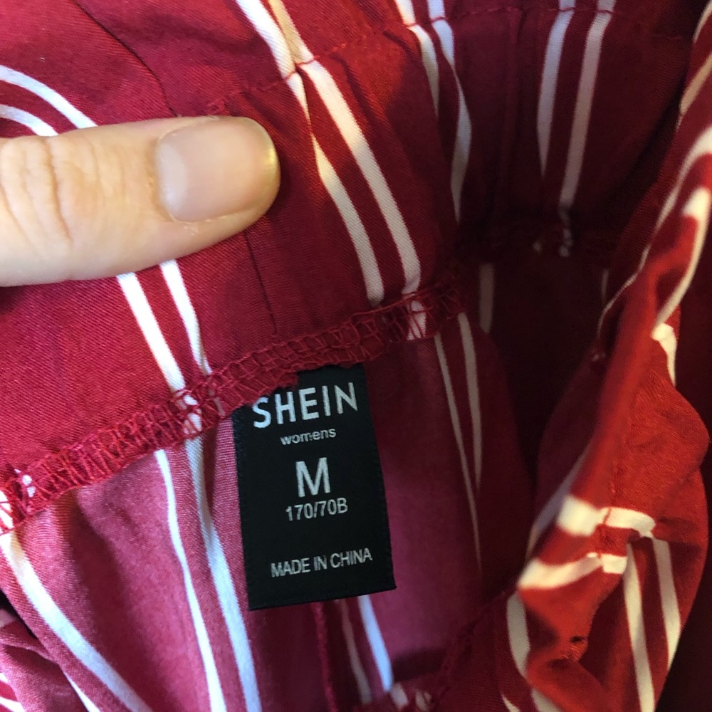 SheIn Striped wide leg pants size Medium - Picture 5 of 7